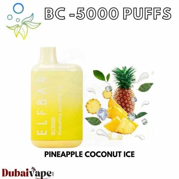 Elf Bar 5000 Puff Disposable Bc5000 Painapple Coconut Ice