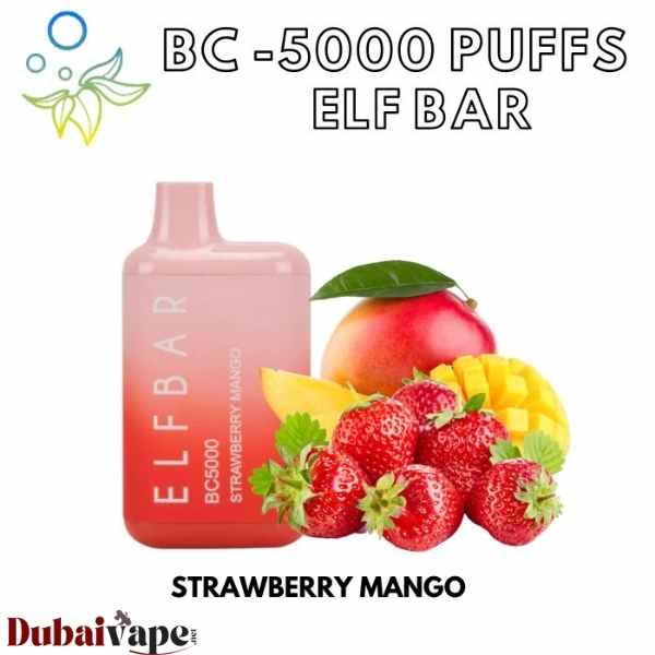 Elf Bar 5000 Puff Disposable Bc5000 Strawberry Mango